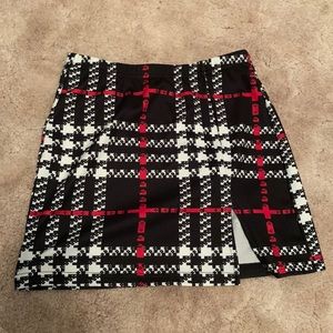 Plaid mini skirt